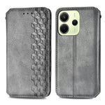 For Xiaomi Redmi Note 14 4G (163.25mm) Case Rhombus Imprint PU Leather Wallet Phone Cover