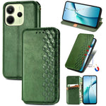 For Xiaomi Redmi Note 14 4G (164.84mm) Case Rhombus Imprint PU Leather Wallet Phone Cover