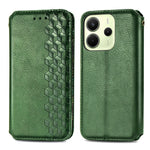 Xiaomi Redmi Note 14 4G (164.84mm) Fodral Rhombus Imprint PU Läder Plånboksfodral