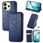 For Xiaomi Redmi Note 14 4G (164.84mm) Case Rhombus Imprint PU Leather Wallet Phone Cover