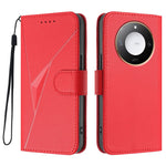 For Honor X9c Smart 5G / Honor X60 5G Case Triangle Imprint Leather Phone Cover with Lanyard