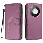 For Honor X9c Smart 5G / Honor X60 5G Case Triangle Imprint Leather Phone Cover with Lanyard