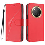 For Honor X60 Pro 5G / Honor Magic7 Lite 5G / Honor X9c 5G Case Triangle Imprint Leather Phone Cover with Lanyard