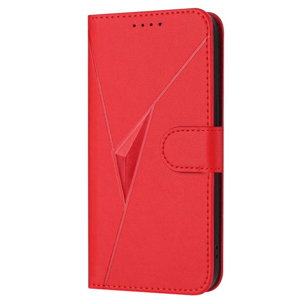 For Honor X60 Pro 5G / Honor Magic7 Lite 5G / Honor X9c 5G Case Triangle Imprint Leather Phone Cover with Lanyard