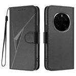 For Honor Magic7 Pro 5G Case Triangle Imprint Leather Phone Cover with Lanyard