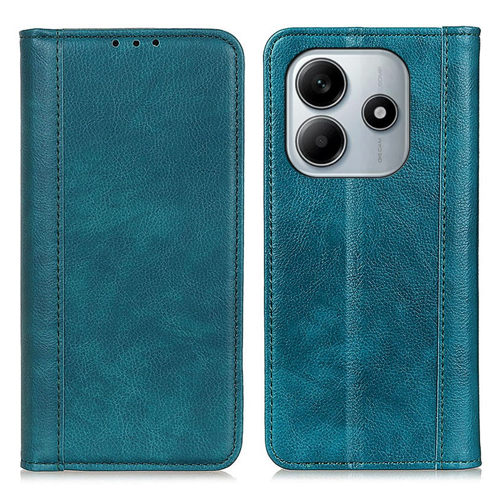 For Xiaomi Redmi Note 14 4G (164.84mm) Stand Case Split Leather Litchi Texture Wallet Phone Cover