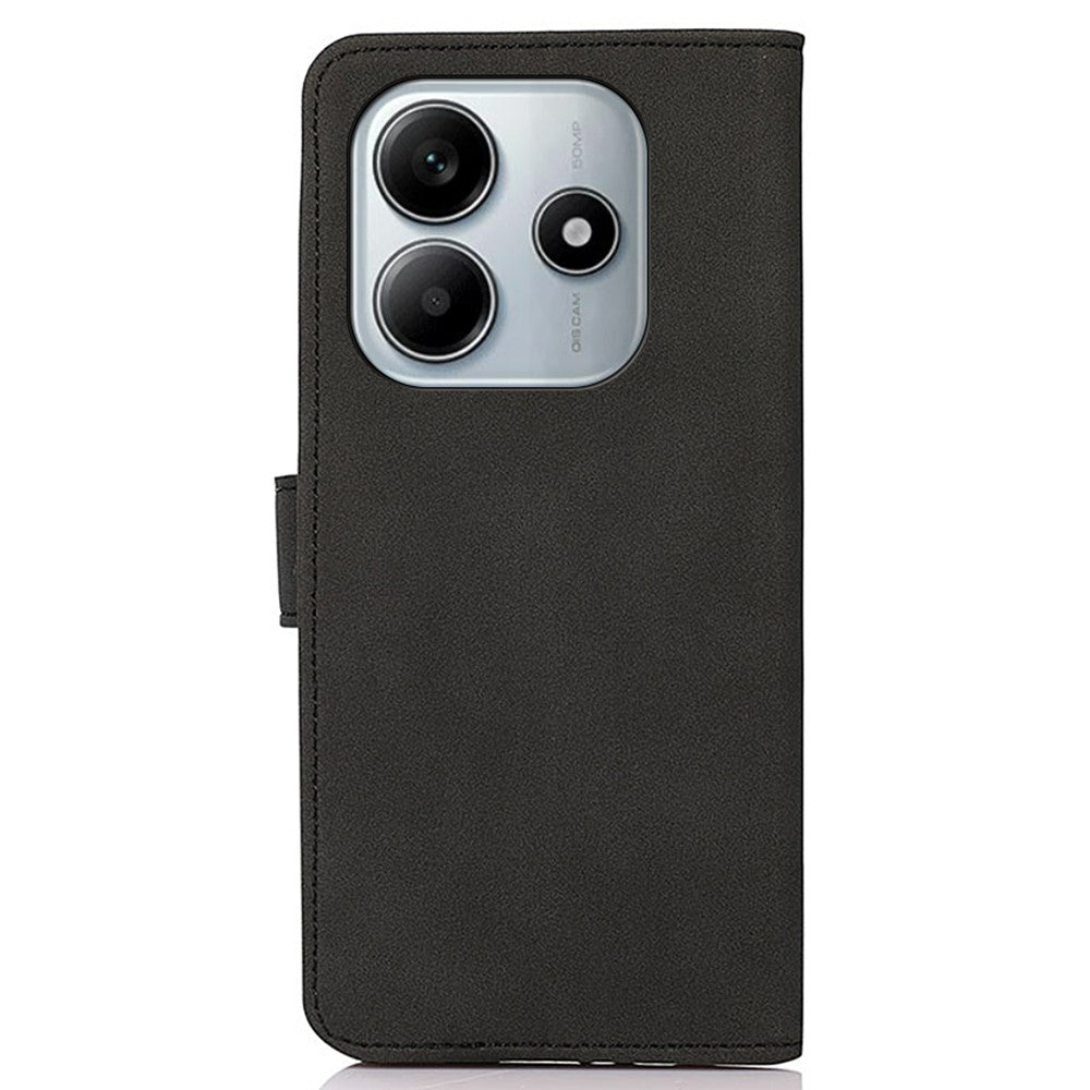 KHAZNEH til Xiaomi Redmi Note 14 4G (164.84mm), etui i PU-læder, pungemobilskal med stativ