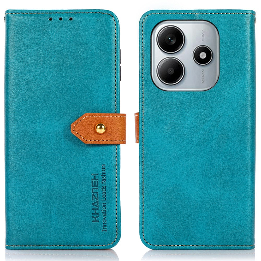 KHAZNEH För Xiaomi Redmi Note 14 4G (164.84mm) Plånboksfodral med stativ, läder, flipfodral