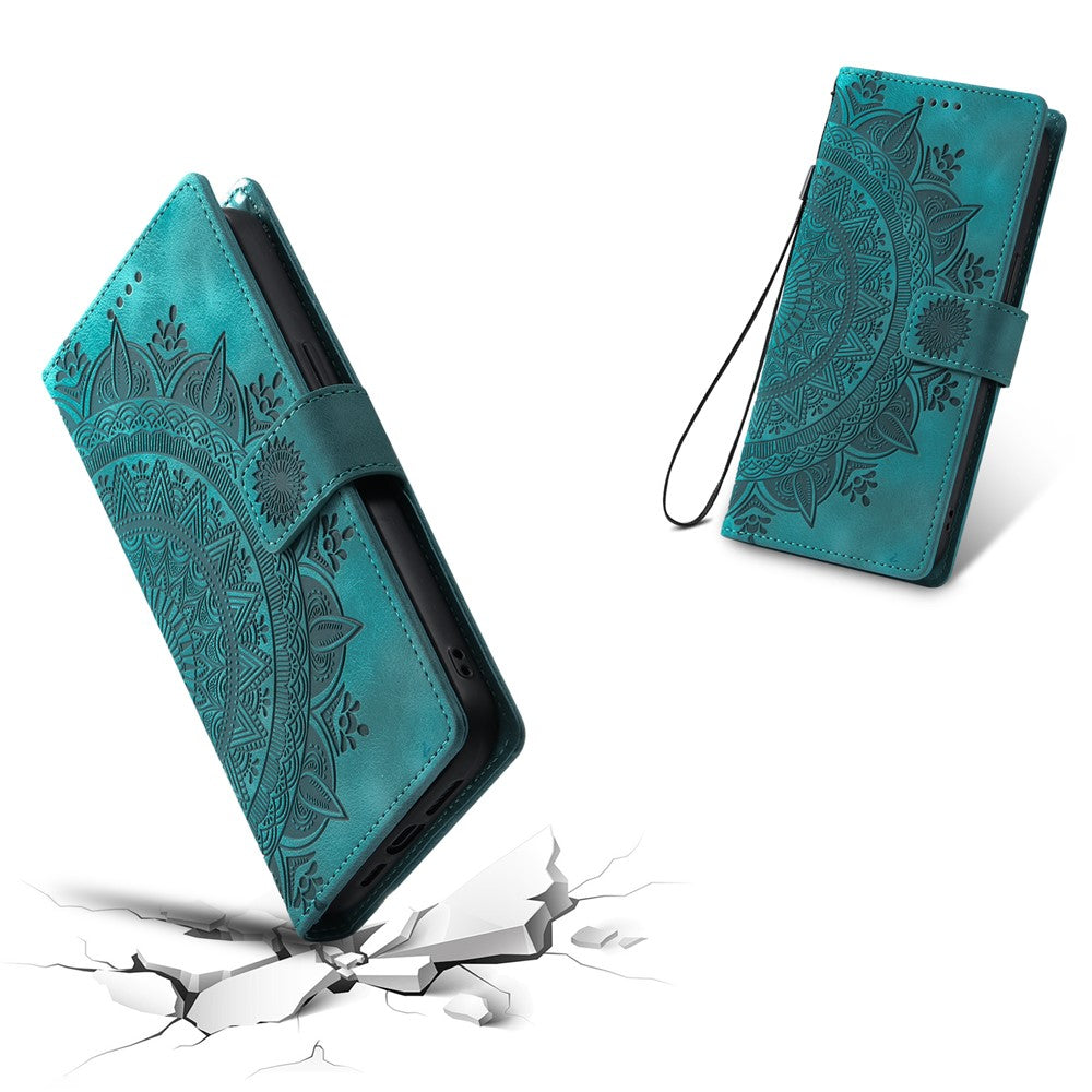 For Xiaomi Redmi Note 14 Pro 5G / Poco X7 5G Case Imprinted Totem Skin Feel Wallet Leather Phone Cover