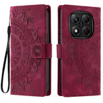 For Xiaomi Redmi Note 14 Pro 5G / Poco X7 5G Case Imprinted Totem Skin Feel Wallet Leather Phone Cover