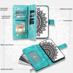 Style 006 For Samsung Galaxy S25 Edge Wallet Case PU Leather Phone Cover Mandala Flower Pattern