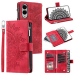 Style 006 For Samsung Galaxy S25 Edge Wallet Case PU Leather Phone Cover Mandala Flower Pattern