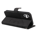 Samsung Galaxy A08 5G / A08 4G / A07 5G / A07 4G / A07s 4G / A06 4G / A06 5G-pung-etui, lædermobil-etui med stativ og buet linjedesign