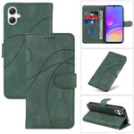 Samsung Galaxy A08 5G / A08 4G / A07 5G / A07 4G / A07s 4G / A06 4G / A06 5G-pung-etui, lædermobil-etui med stativ og buet linjedesign