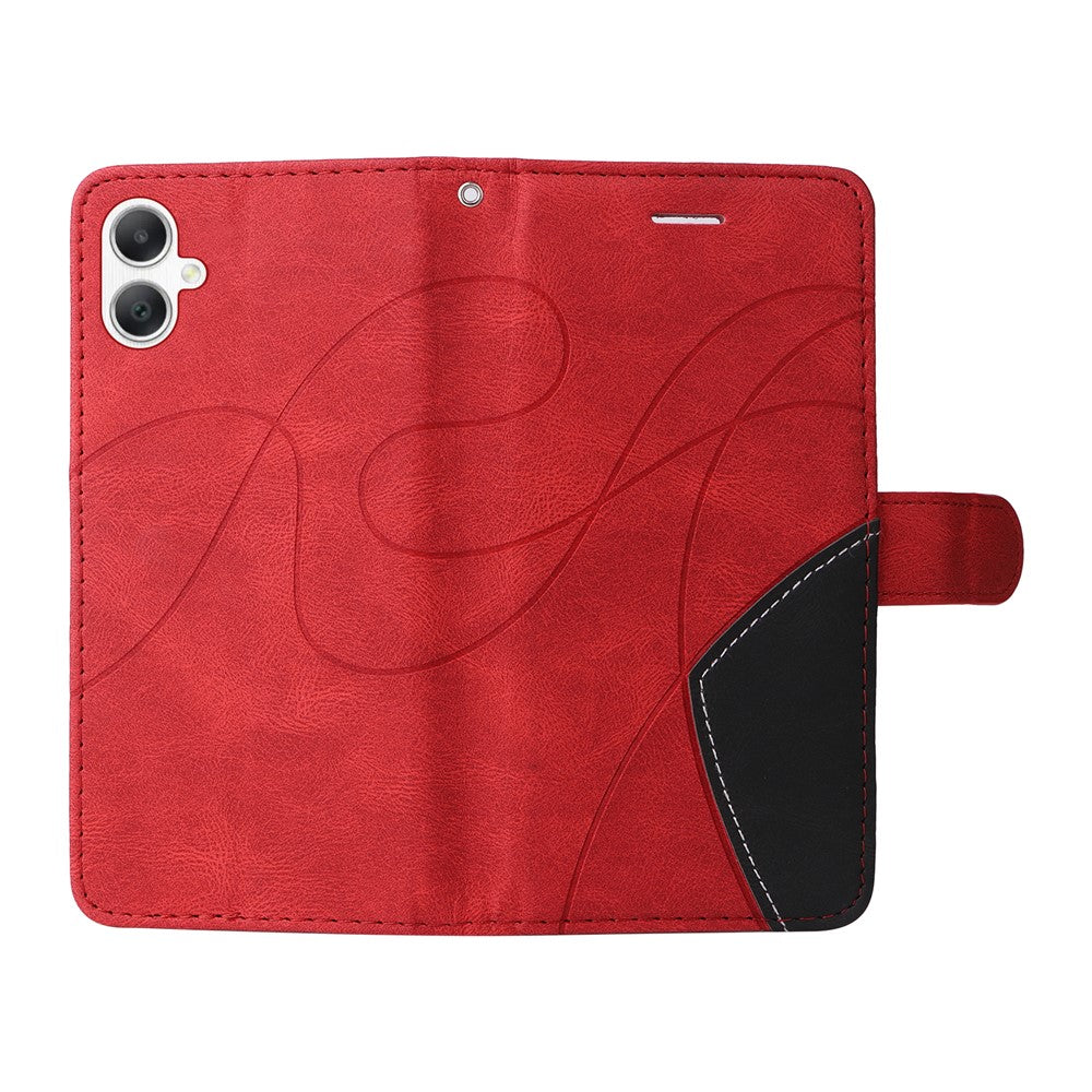 For Samsung Galaxy A08 5G / A08 4G / A07 4G / A06 4G / A06 5G Leather Phone Case Stand Wallet with Bi-colour Splicing Design