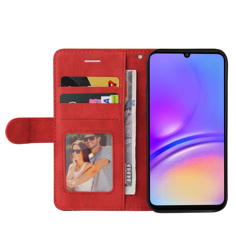 For Samsung Galaxy A08 5G / A08 4G / A07 4G / A06 4G / A06 5G Leather Phone Case Stand Wallet with Bi-colour Splicing Design