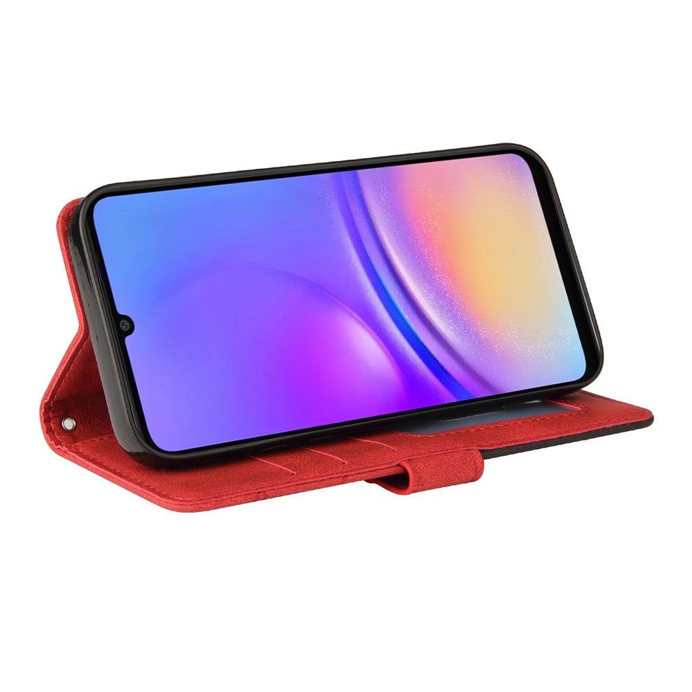 For Samsung Galaxy A08 5G / A08 4G / A07 4G / A06 4G / A06 5G Leather Phone Case Stand Wallet with Bi-colour Splicing Design