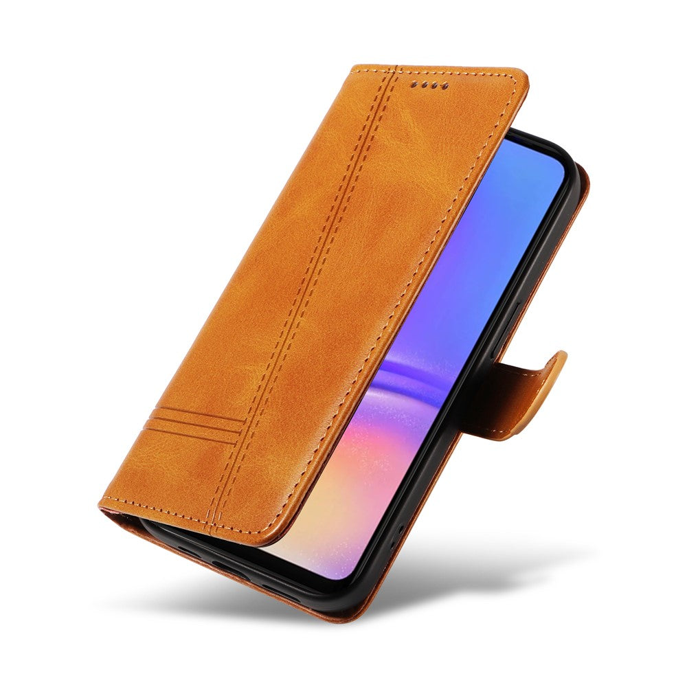 Samsung Galaxy A08 5G / A08 4G / A07 4G / A06 4G / A06 5G Plånboksfodral T-formade linjer Läderfodral mobilstativ