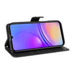 Samsung Galaxy A08 5G / A08 4G / A07 4G / A06 4G / A06 5G Läderplånboksfodral med rem Enfärgat mobilstativ