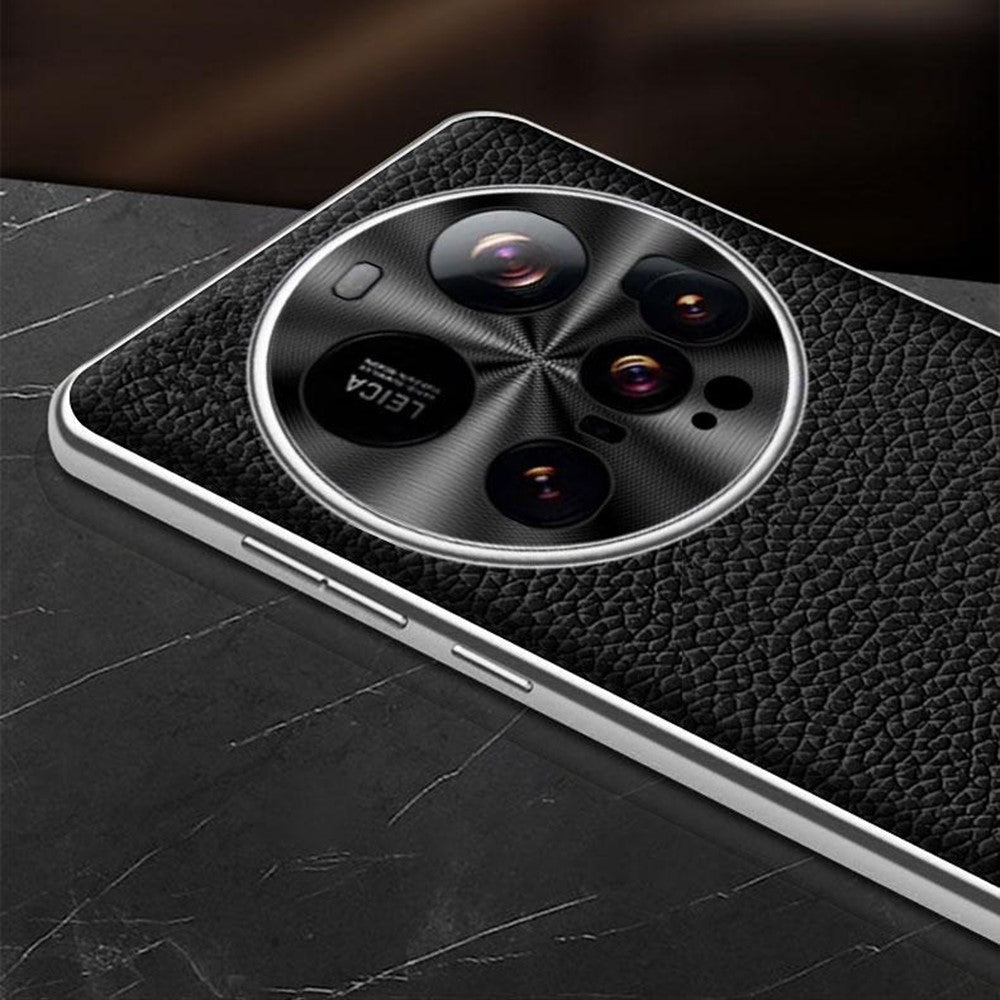 For Xiaomi 15 Ultra Case Litchi Texture Genuine Cow Leather + TPU Phone Cover