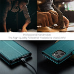 CASEME För Xiaomi Redmi Note 14 4G (164.84mm) Fodral 023 Serien RFID-blockerande Läderplånboksfodral med Stativ