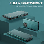 CASEME För Xiaomi Redmi Note 14 4G (164.84mm) Fodral 023 Serien RFID-blockerande Läderplånboksfodral med Stativ