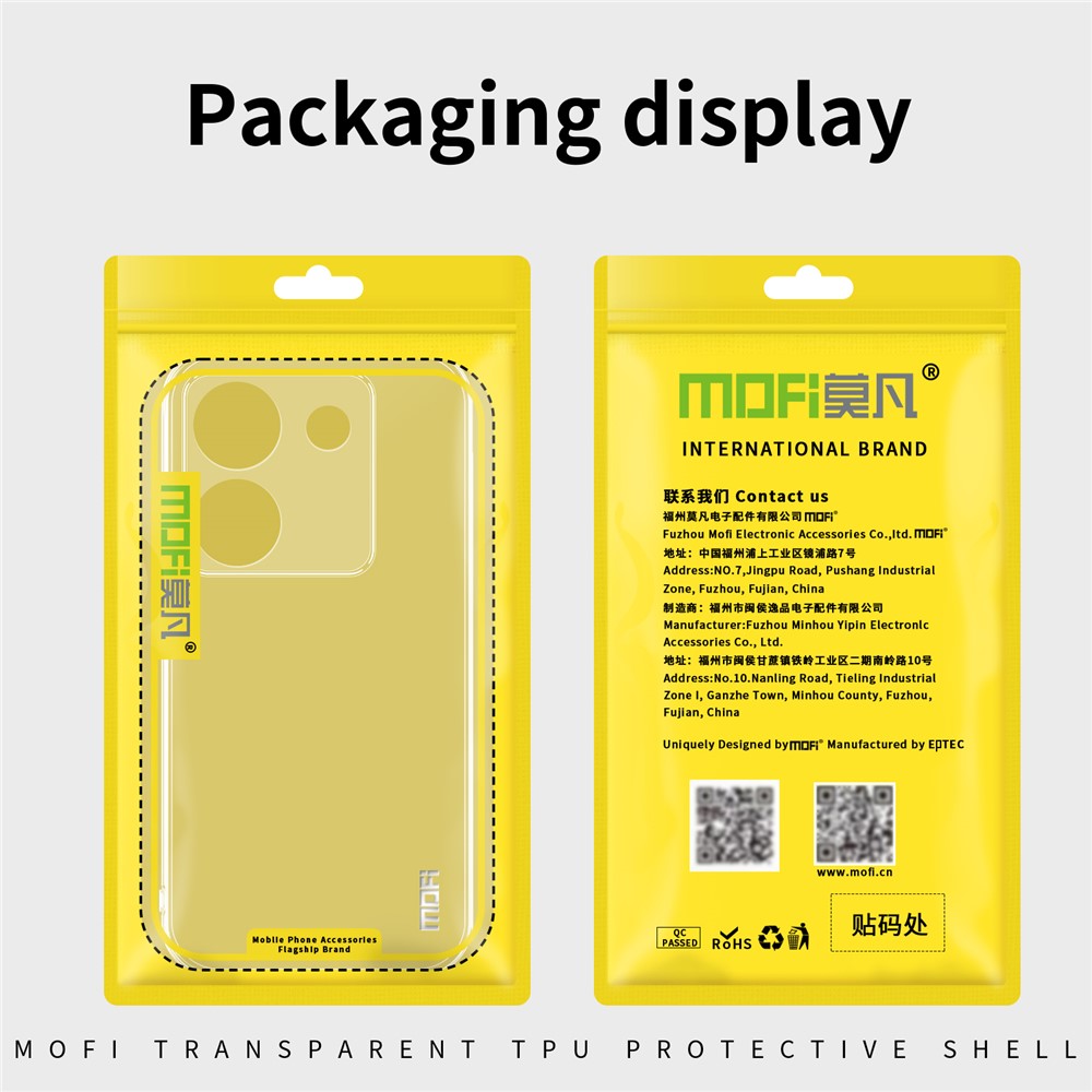 MOFI For Xiaomi Poco M7 Pro 5G Clear Phone Case  Ultra-Thin TPU Phone Back Cover