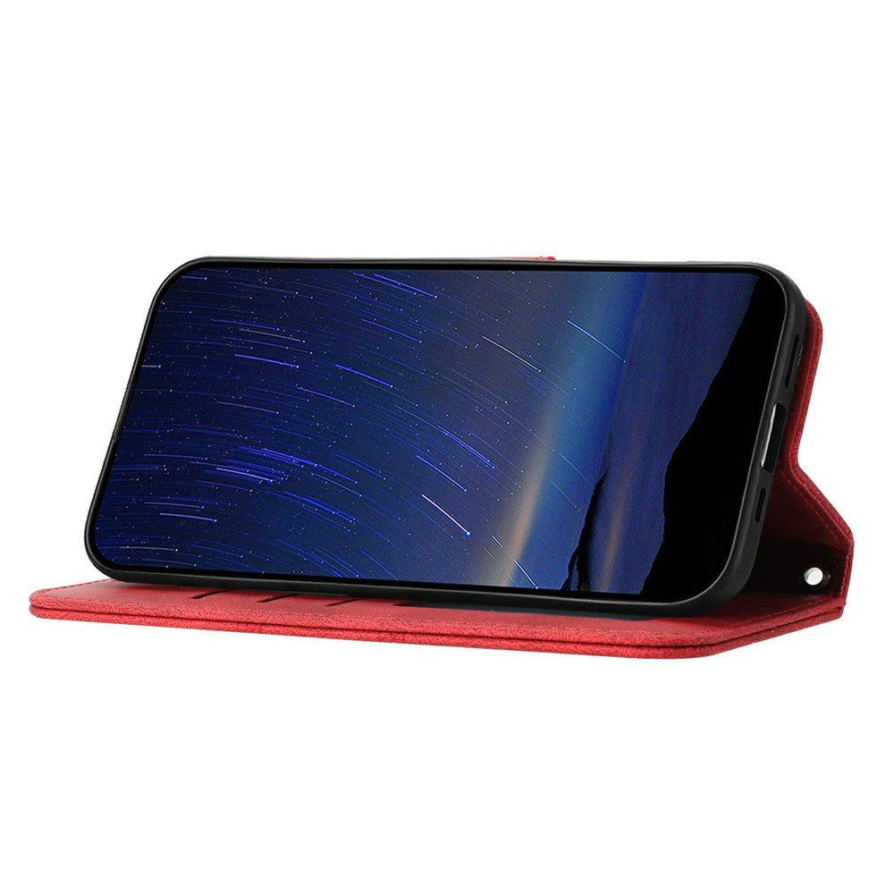 For Xiaomi 15 Ultra Case Wallet Skin-Touch Leather Imprinted Phone Cover