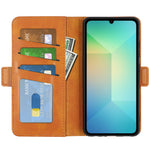 Samsung Galaxy A06 5G-skal i kalvskinnsstruktur, plånboksfodral