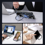 For Xiaomi 15 Ultra Case PC + TPU Clear Phone Shell with Glass Lens Cover Kickstand