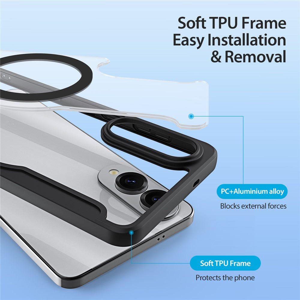 DUX DUCIS Til Samsung Galaxy S25 Edge Lædercover Skin X Pro Series Flip Cover Magnetisk Etui