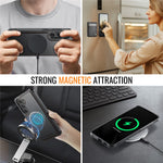 JEEHOOD For Samsung Galaxy S23 FE Leather Back Cover Magnetic Case  J06 Phone Case with Card Bag RFID Blocking
