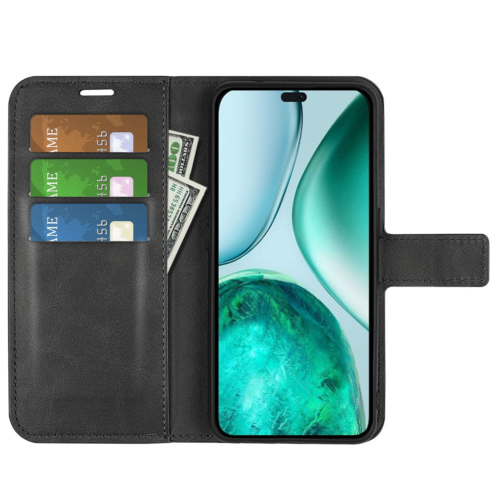 Til Honor X8c 4G Stand Cover Anti-ridse Kalveskind Tekstur Læder Telefoncover