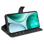 Til Honor X8c 4G Stand Cover Anti-ridse Kalveskind Tekstur Læder Telefoncover