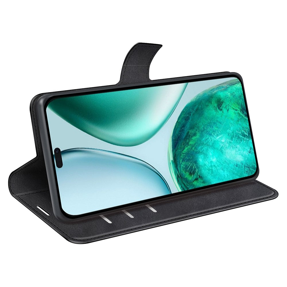 Til Honor X8c 4G Stand Cover Anti-ridse Kalveskind Tekstur Læder Telefoncover