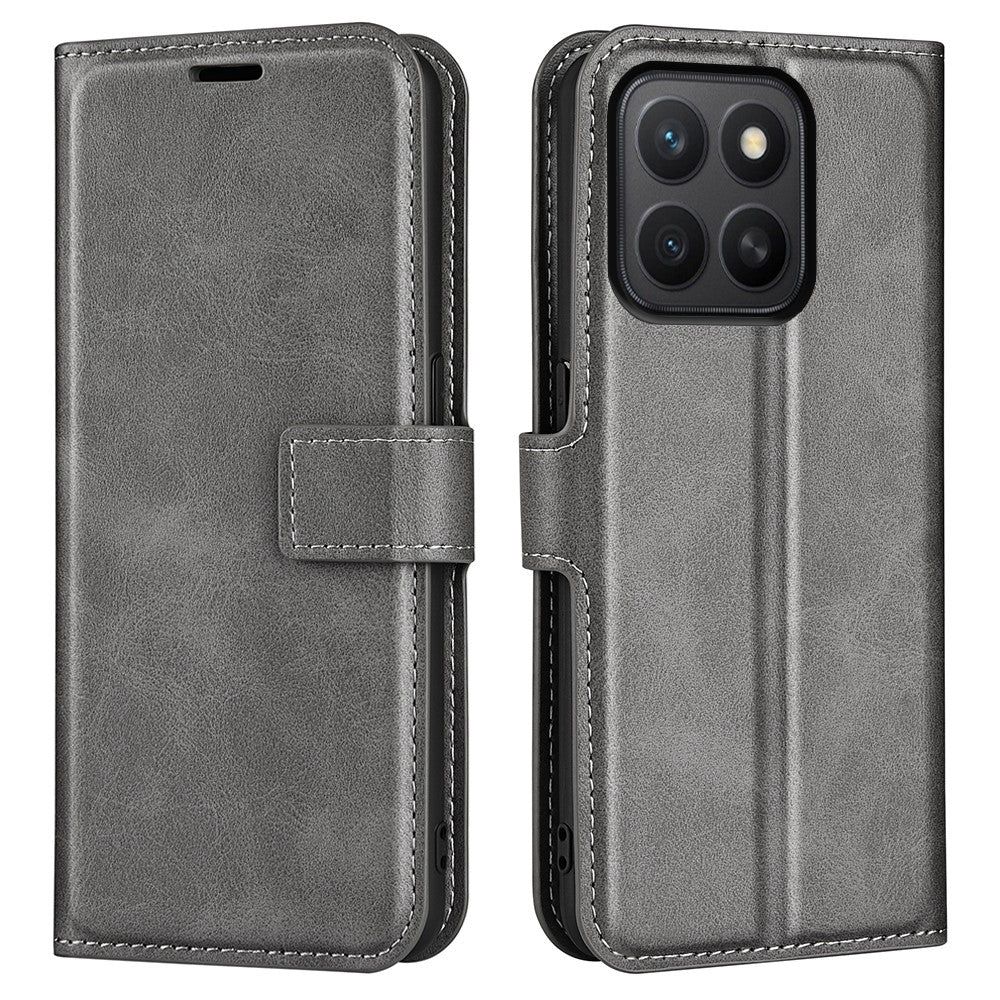 Til Honor X8c 4G Stand Cover Anti-ridse Kalveskind Tekstur Læder Telefoncover