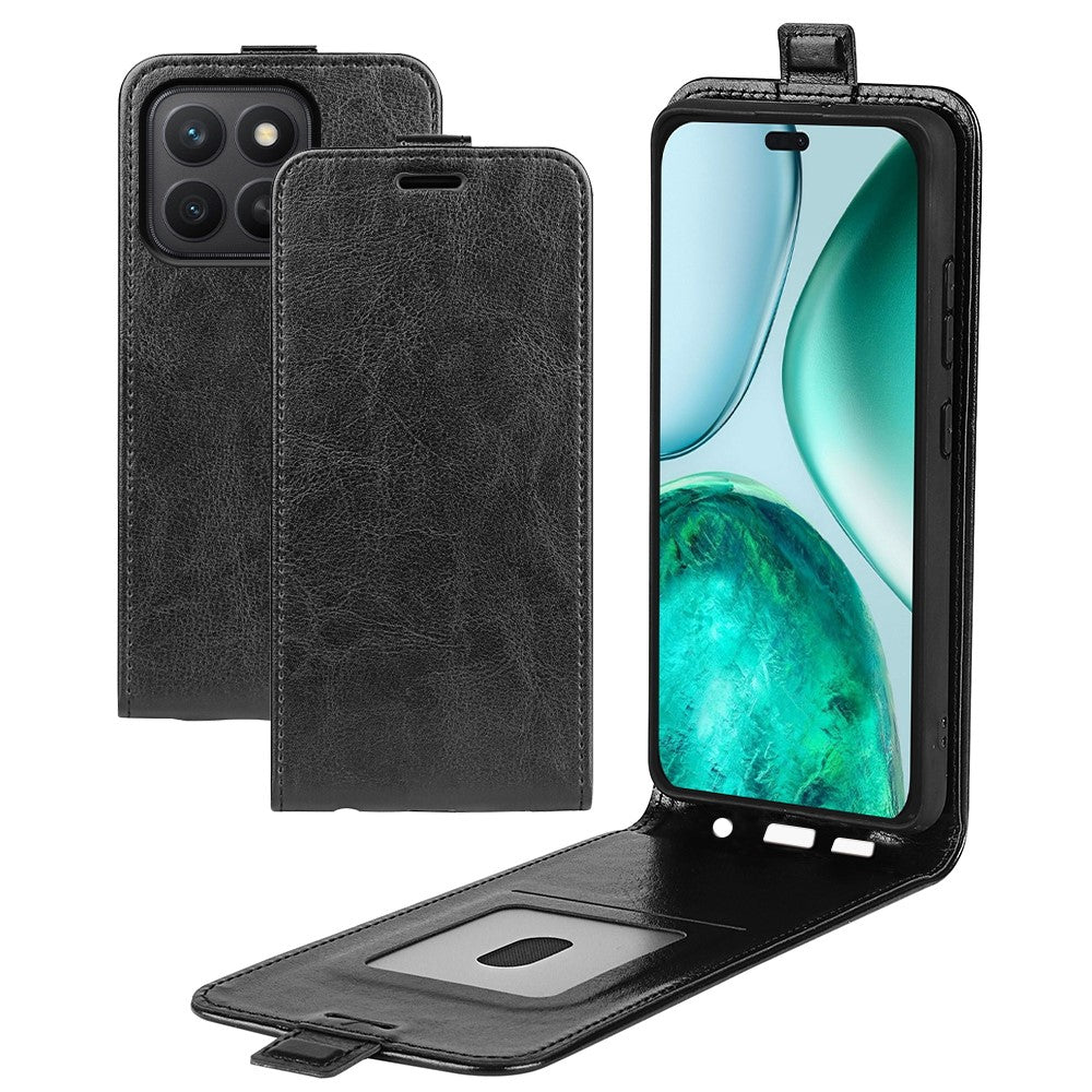 For Honor X8c 4G Case with Card Slots Vertical Flip Leather Phone Cover