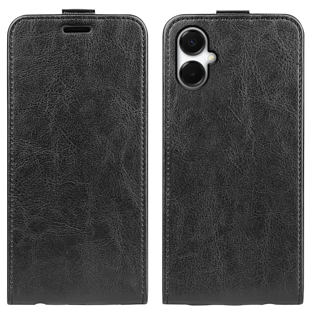 Samsung Galaxy A06 5G-etui med kortpladser, vertikalt foldbart lædercover