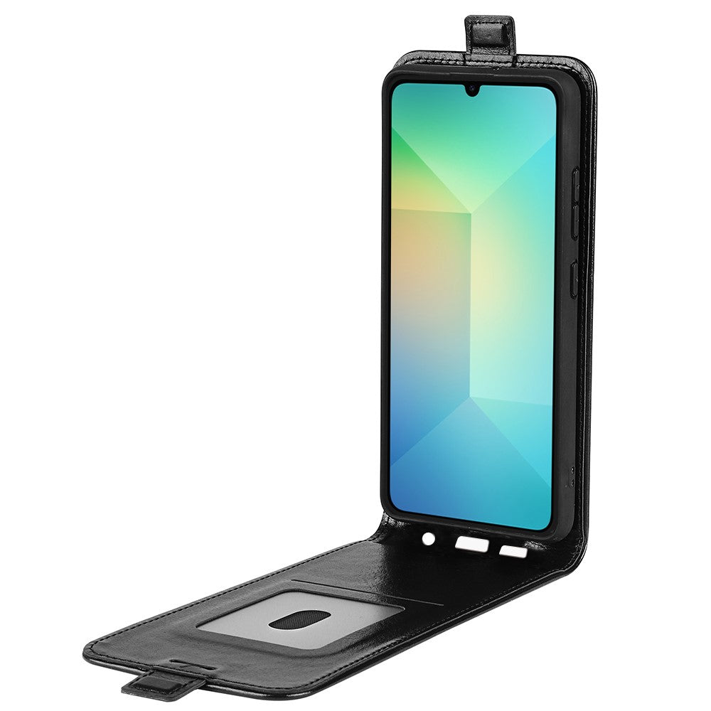 Samsung Galaxy A06 5G-etui med kortpladser, vertikalt foldbart lædercover