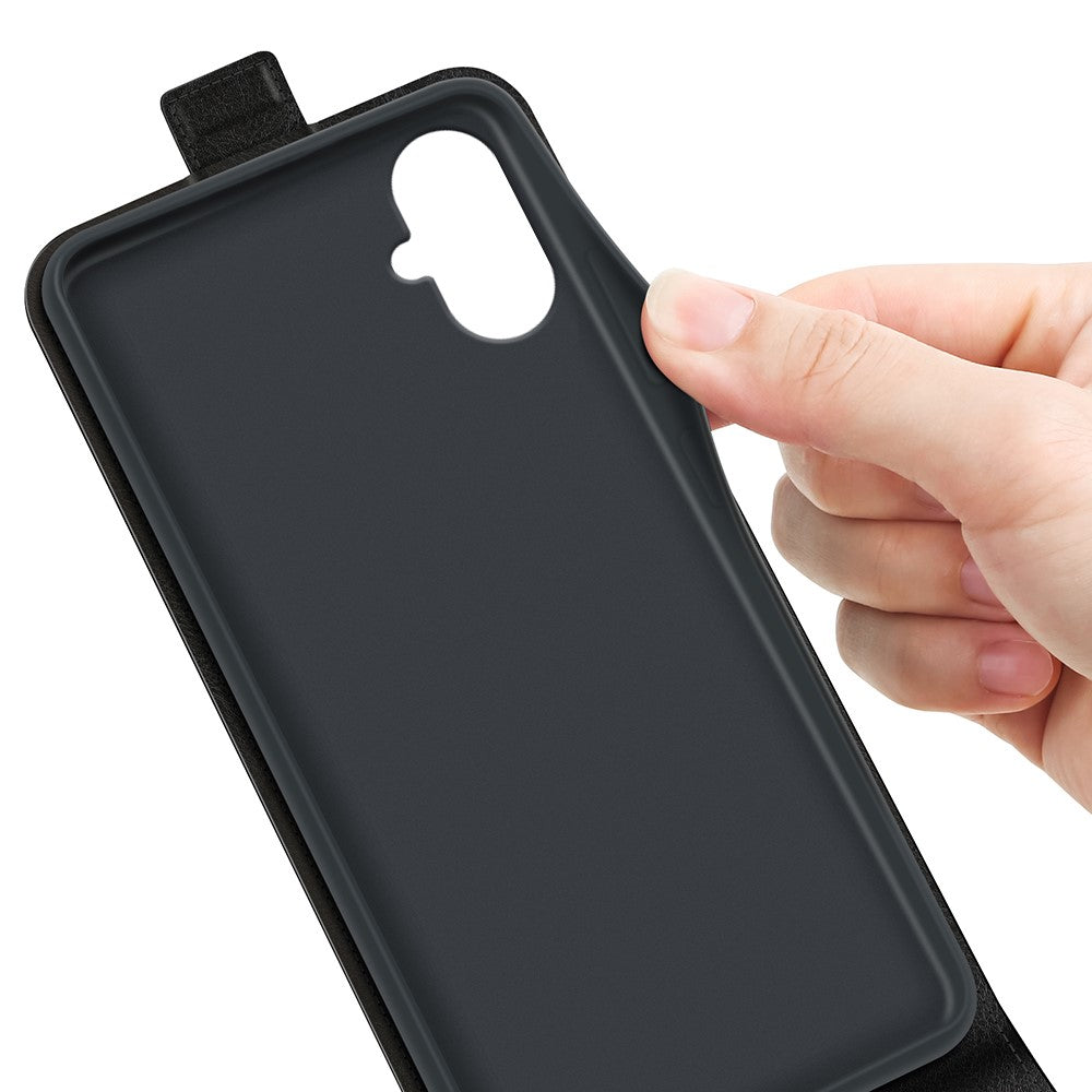 Samsung Galaxy A06 5G-etui med kortpladser, vertikalt foldbart lædercover
