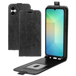 Samsung Galaxy A06 5G-etui med kortpladser, vertikalt foldbart lædercover