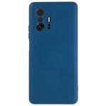 Xiaomi 11T 5G / 11T Pro 5G Enfärgat flytande silikontexturmobilskal 2,0 mm tjockt bågformad kant TPU reptåligt skal