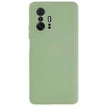 Xiaomi 11T 5G / 11T Pro 5G Enfärgat flytande silikontexturmobilskal 2,0 mm tjockt bågformad kant TPU reptåligt skal