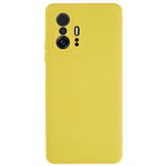 Xiaomi 11T 5G / 11T Pro 5G Enfärgat flytande silikontexturmobilskal 2,0 mm tjockt bågformad kant TPU reptåligt skal