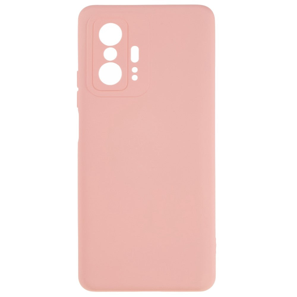 Xiaomi 11T 5G / 11T Pro 5G Enfärgat flytande silikontexturmobilskal 2,0 mm tjockt bågformad kant TPU reptåligt skal