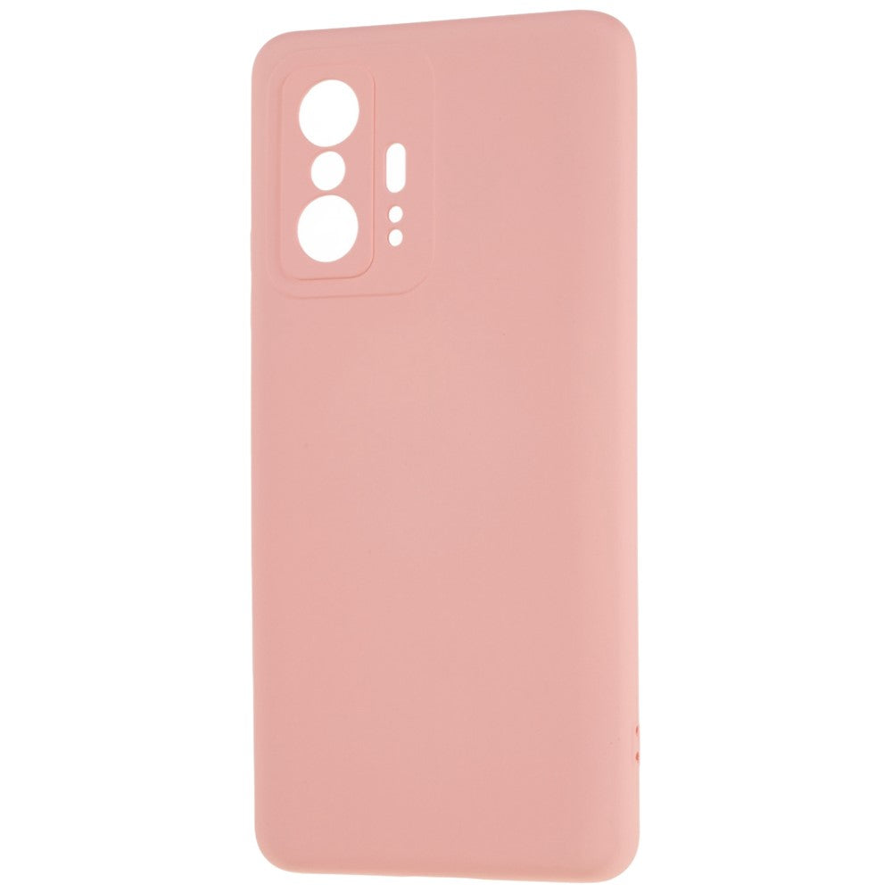 Xiaomi 11T 5G / 11T Pro 5G Enfärgat flytande silikontexturmobilskal 2,0 mm tjockt bågformad kant TPU reptåligt skal