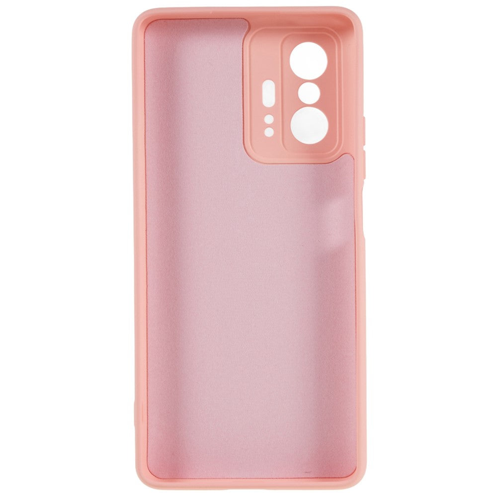Xiaomi 11T 5G / 11T Pro 5G Enfärgat flytande silikontexturmobilskal 2,0 mm tjockt bågformad kant TPU reptåligt skal