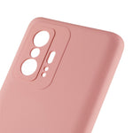Xiaomi 11T 5G / 11T Pro 5G Enfärgat flytande silikontexturmobilskal 2,0 mm tjockt bågformad kant TPU reptåligt skal