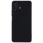 Xiaomi 11T 5G / 11T Pro 5G Enfärgat flytande silikontexturmobilskal 2,0 mm tjockt bågformad kant TPU reptåligt skal
