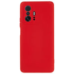 Xiaomi 11T 5G / 11T Pro 5G Enfärgat flytande silikontexturmobilskal 2,0 mm tjockt bågformad kant TPU reptåligt skal